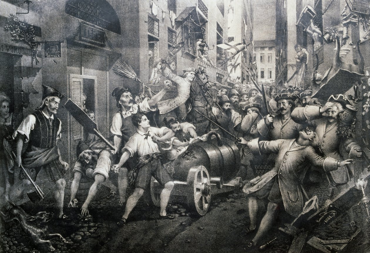 Kapina Genovan Portorian alueella itävaltalaisia ​​vastaan ​​vuonna 1746, jota johti Giovan Battista Perasso (1735-1781), joka tunnetaan nimellä Balilla tekijältä Italian School