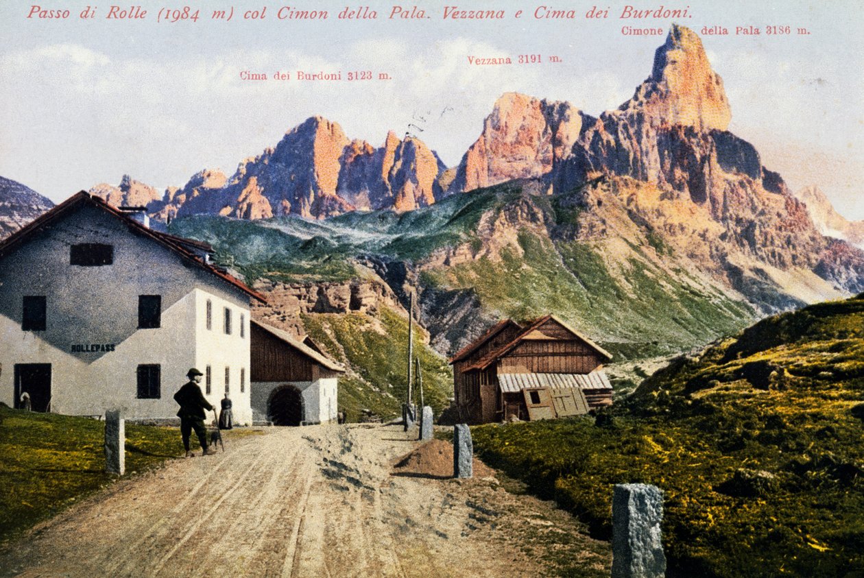 Rolle Pass, postikortti, Trentino-Alto Adige, Italia, 20. vuosisata tekijältä Italian School