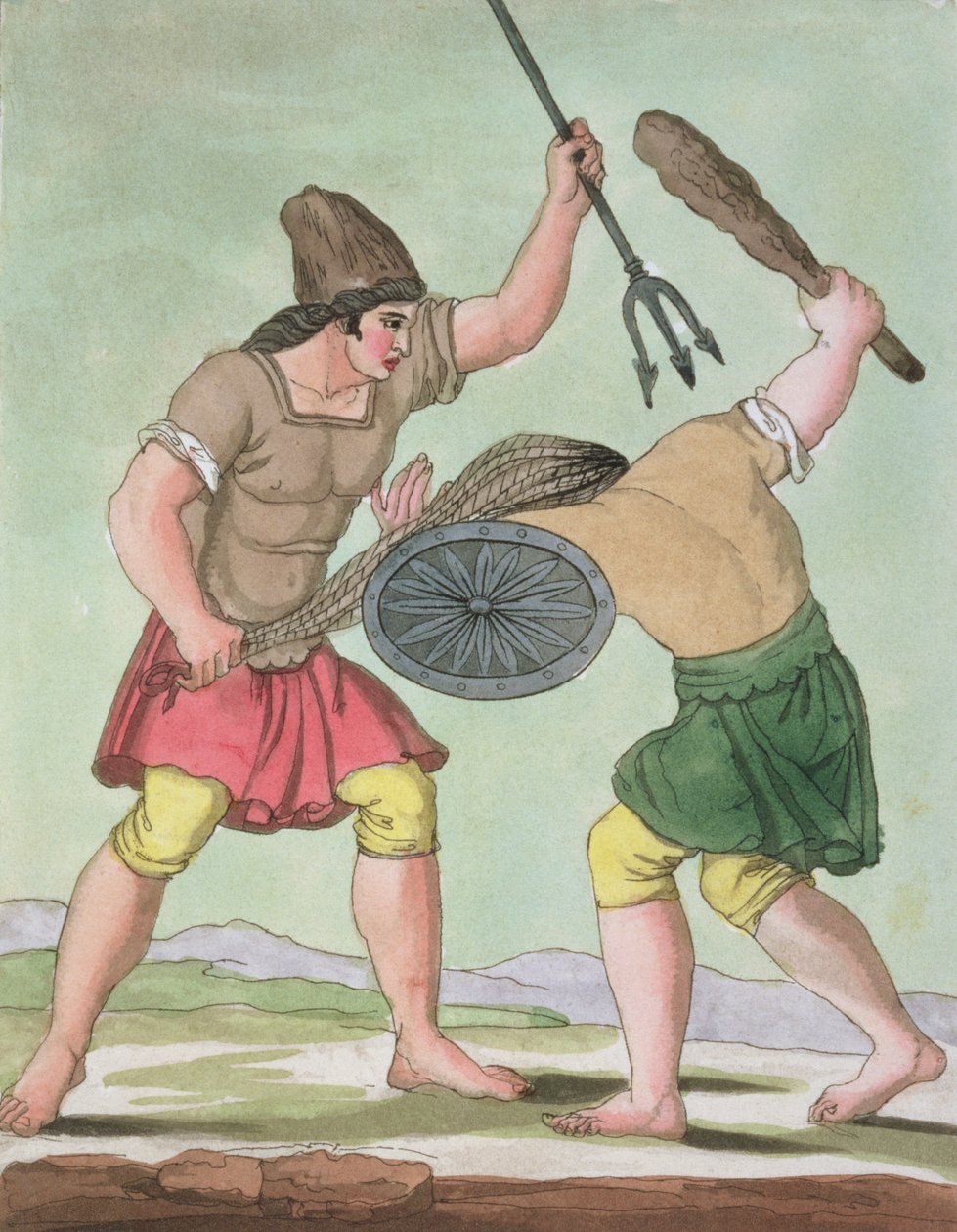 Roman Gladiators, LAntica Roma, 1825 tekijältä Italian School