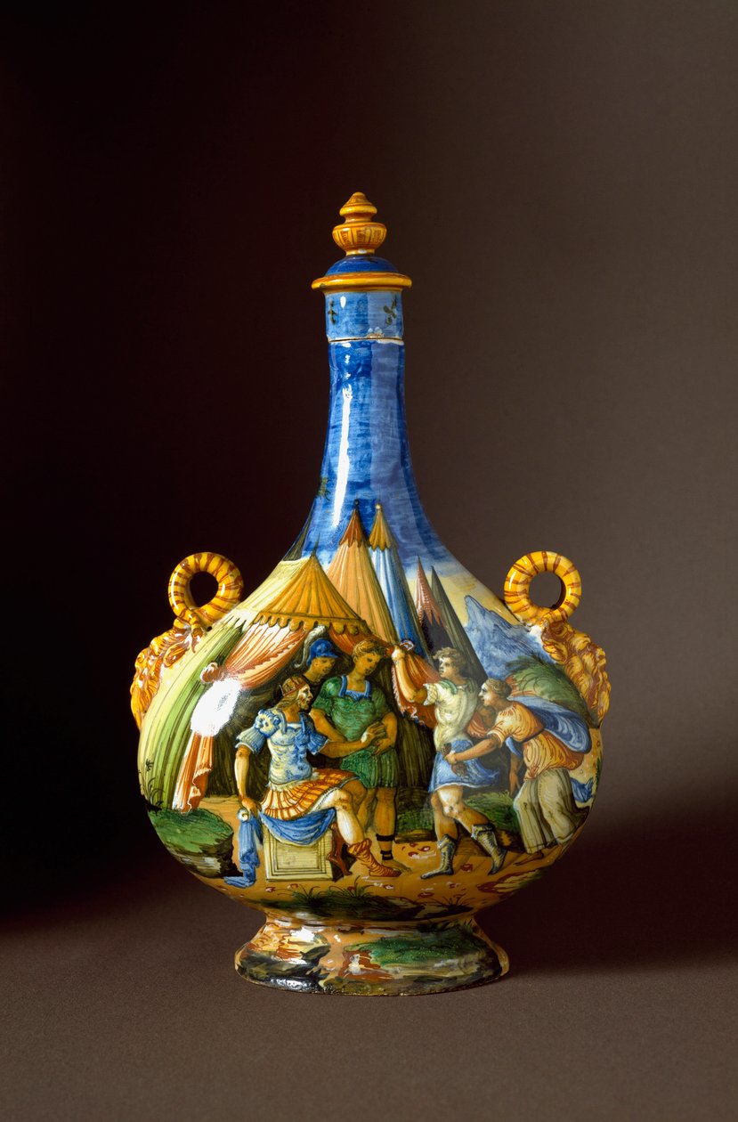 Kohtauksia Ovideksen Metamorfoosista. Keraaminen karahvi valmistettu Urbinossa Italian Fontanan työpajassa. 1500-luvun Firenze, Museo Nazionale del Bargello tekijältä Italian School