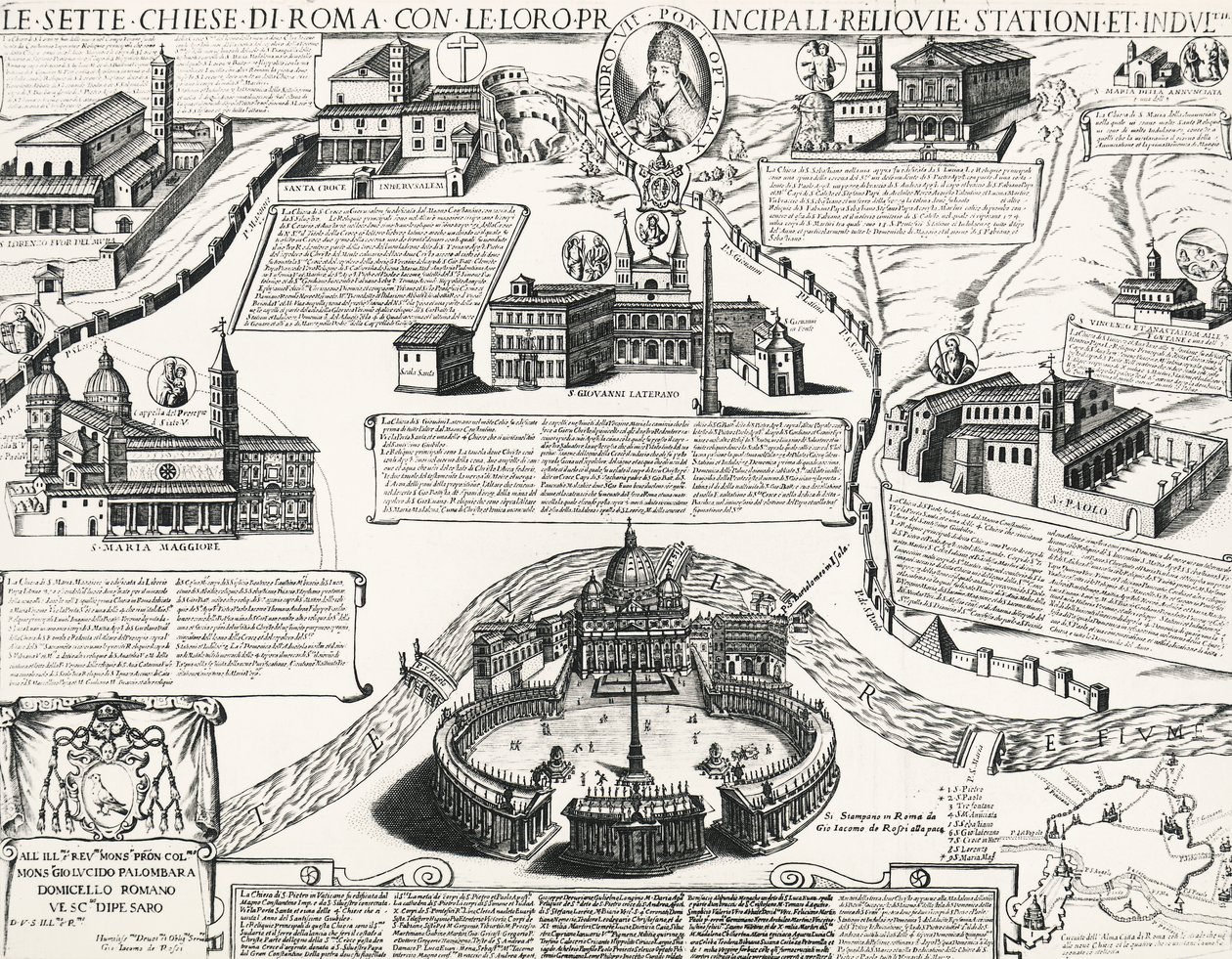 Seitsemän Rooman kirkkoa, Aleksanteri VII:n (paavi 1655-1667) muotokuva, Italia tekijältä Italian School