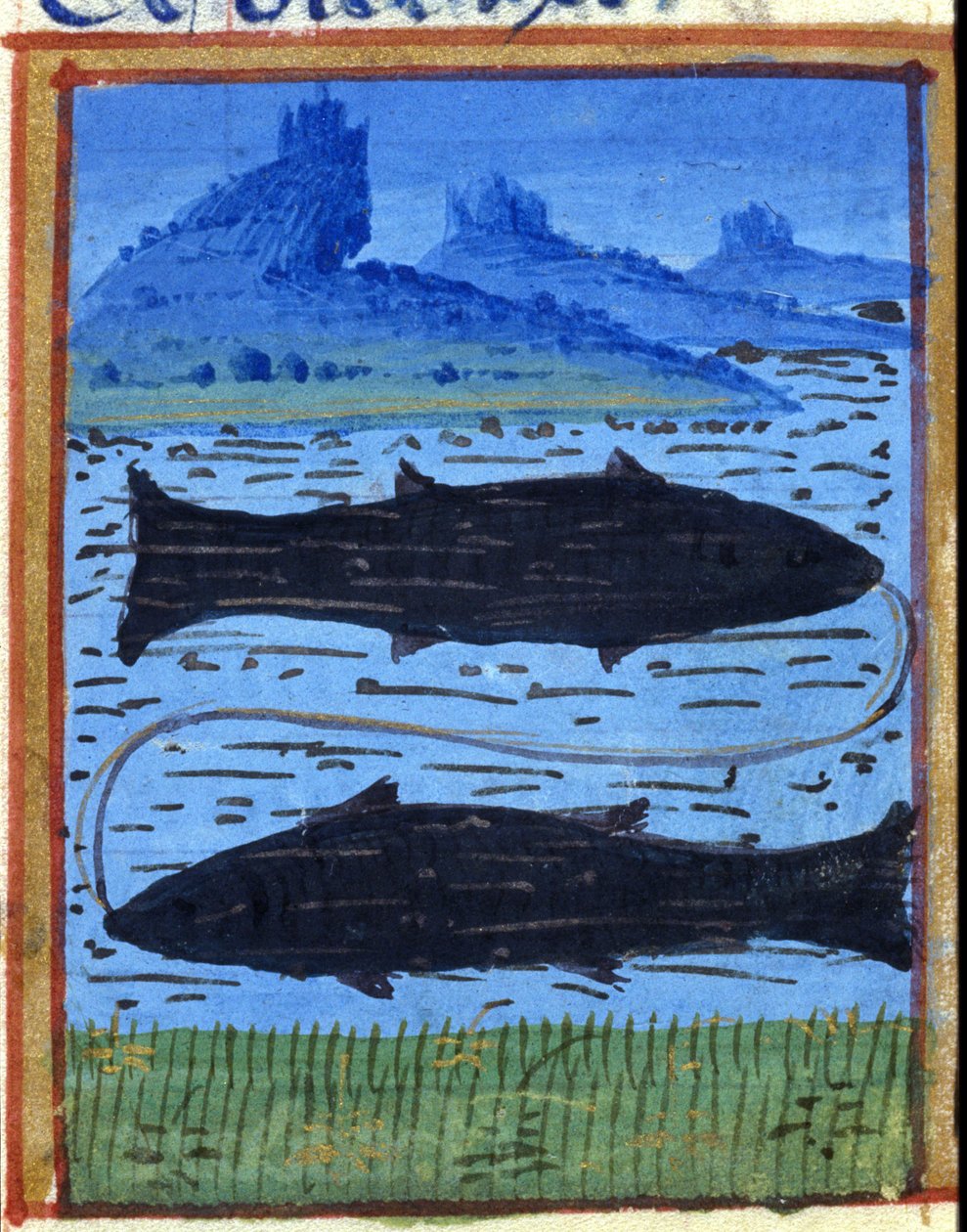 Kalan merkki. Italialainen horoskooppi, 1400-luvun puoliväli. tekijältä Italian School