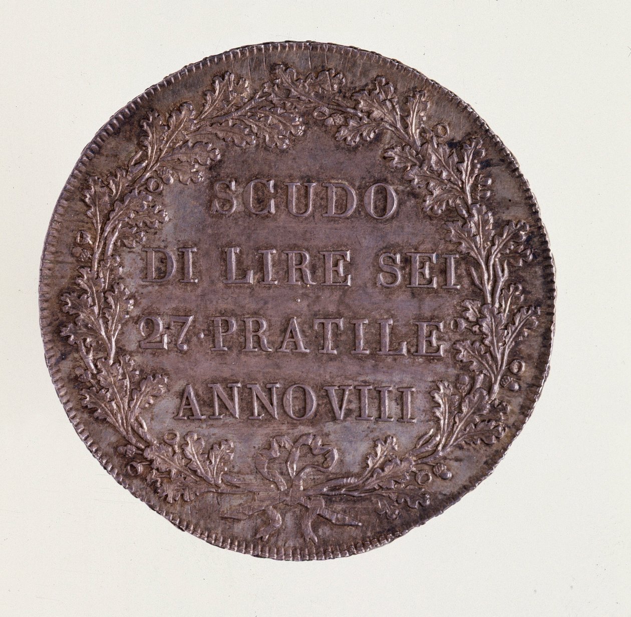 Hopeaecua Milanosta. 16.06.1800. Halkaisija 3,9 cm Napoli, arkeologinen museo tekijältä Italian School