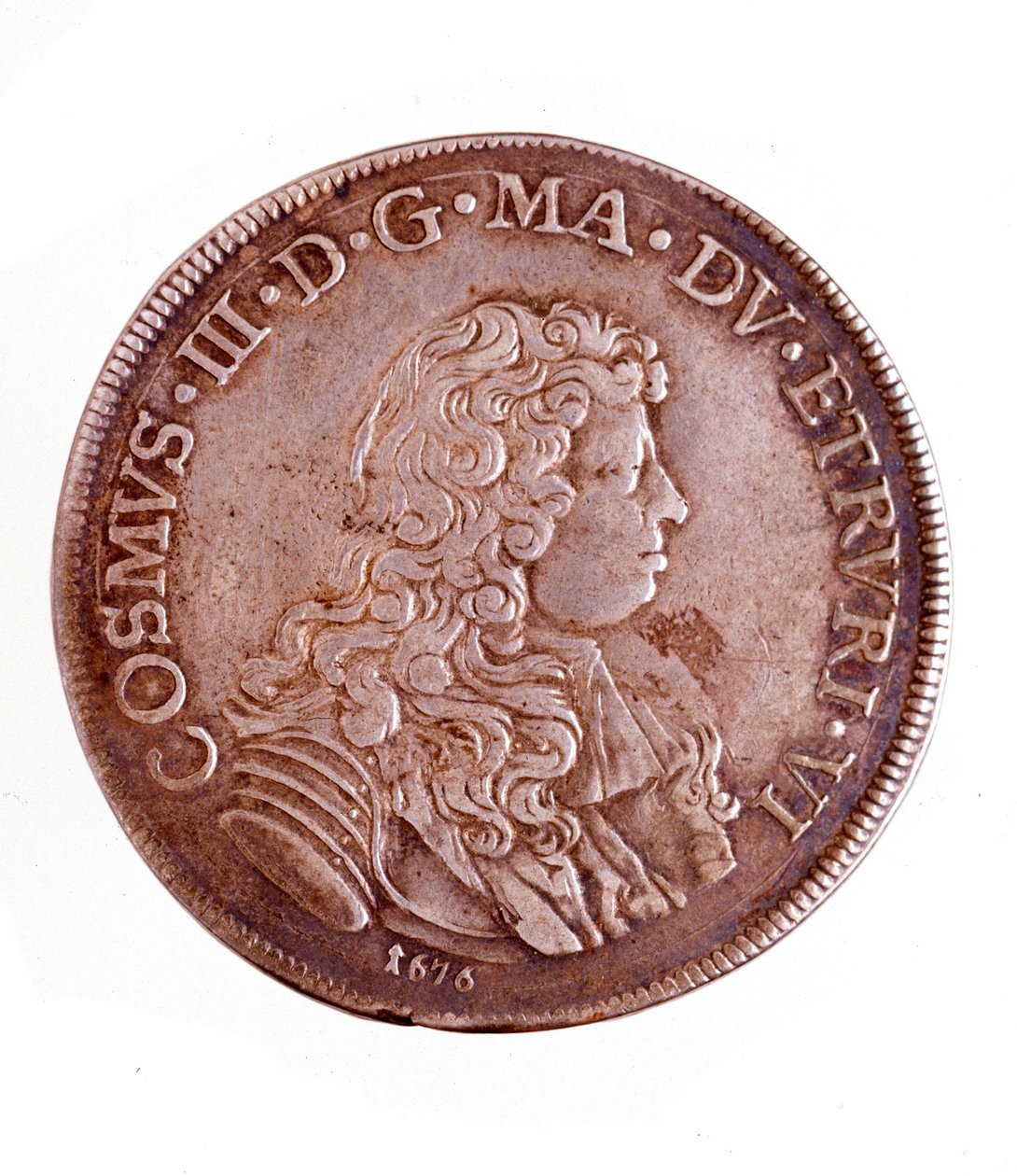 Hopeinen piastra Firenzestä, Medicin Cosimo III:n hallituskausi (1642-1723) tekijältä Italian School