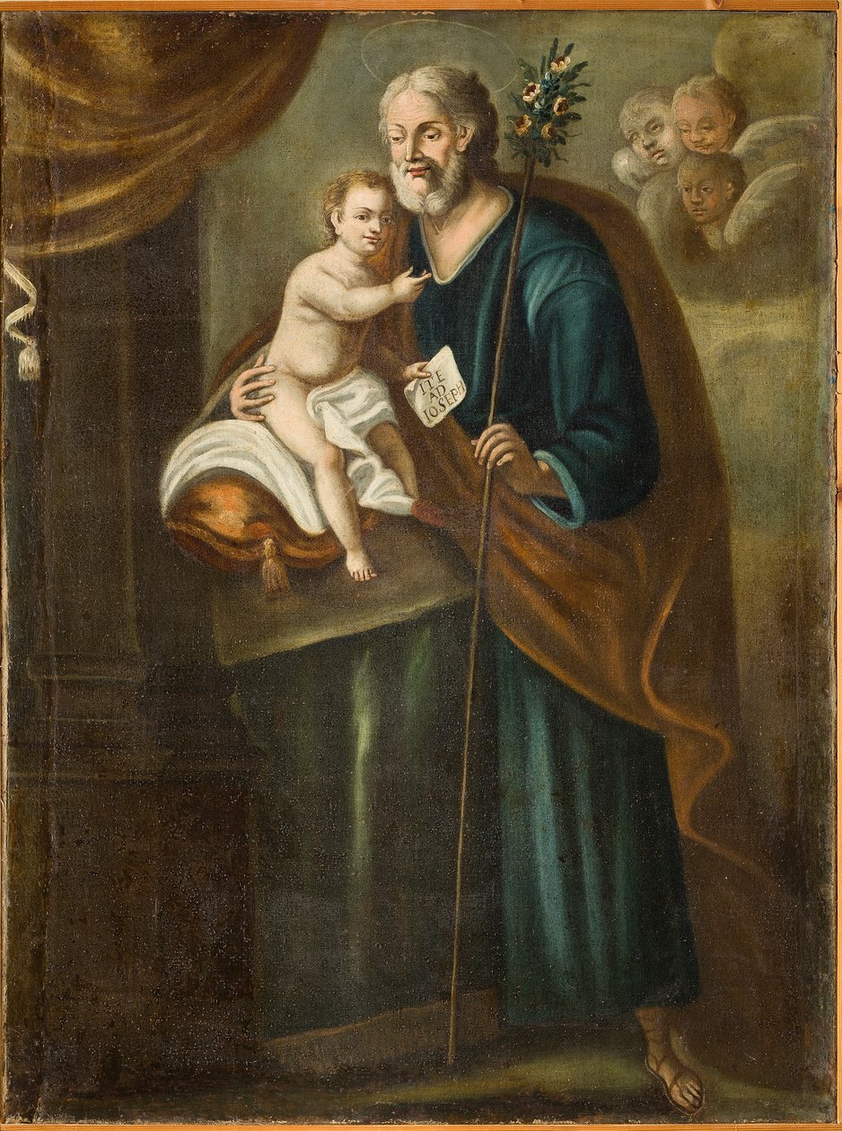 Pyhä Joosef, 1700-luvun alkupuolisko (öljy kankaalle). tekijältä Italian School