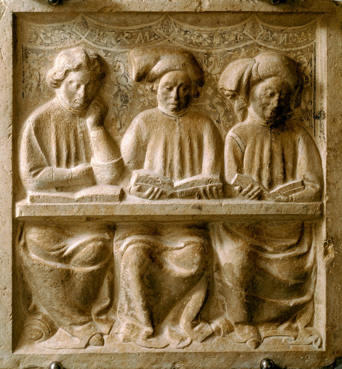 Kurssin suorittavat opiskelijat. (Matala marmorinen kohokuvio, 1300-luvun alku) tekijältä Italian School