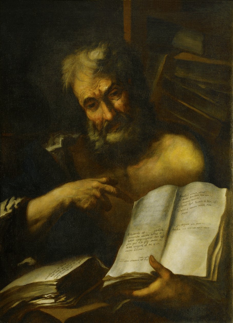 Tutkimus miehen päästä: yksi isistä, 1699 tekijältä Italian School