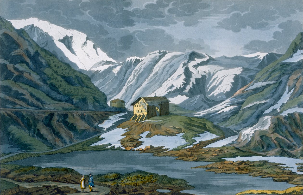 Sveitsi: St. Bernardin hoitopaikka Alpeilla. tekijältä Italian School