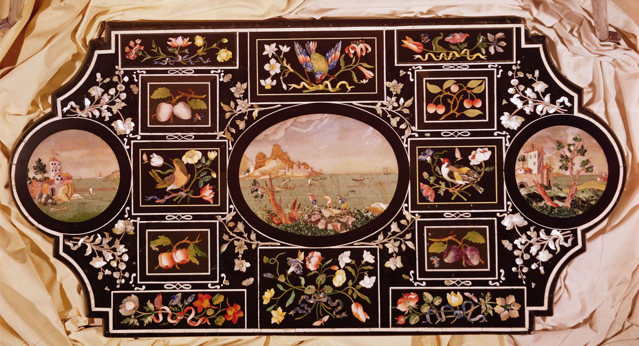 Pöytälevy (pietra dura) tekijältä Italian School