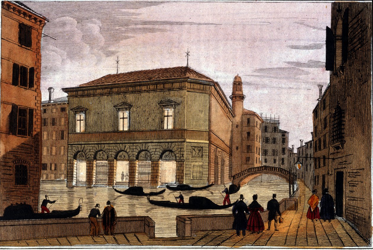 La Fenice -teatteri Venetsia, 1820 tekijältä Italian School