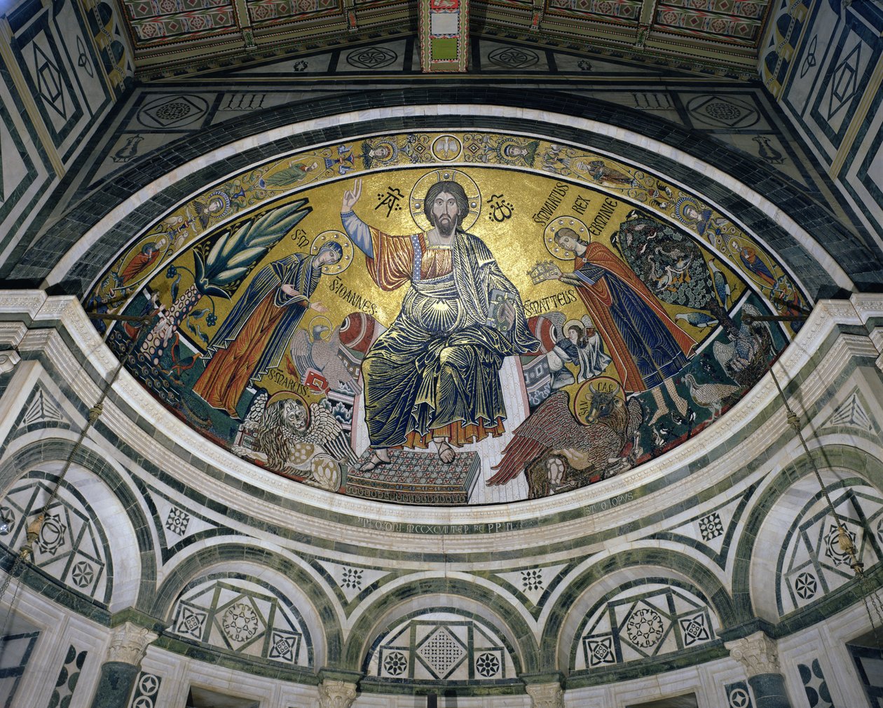 Kristuksen siunaus, 1297 (mosaiikki) tekijältä Italian School