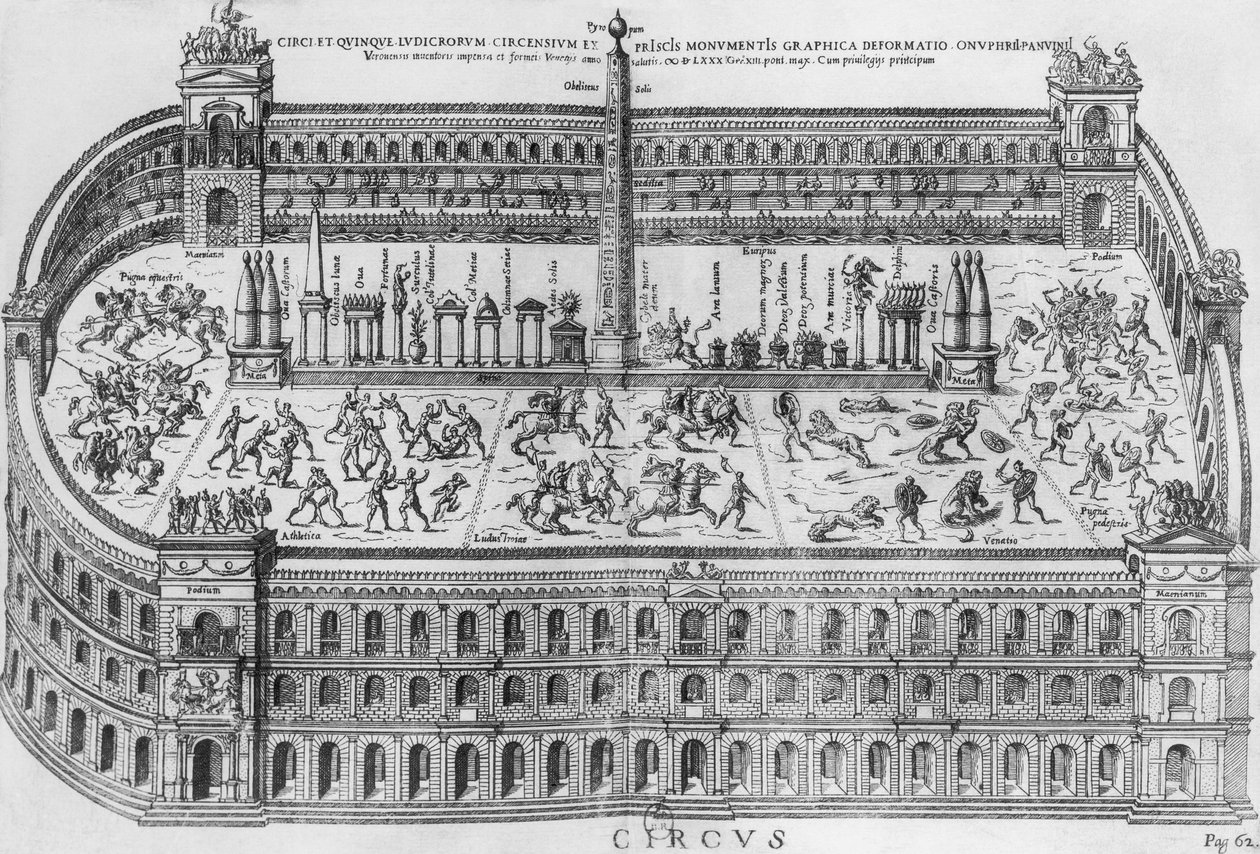 Circus Maximus Roomassa, noin 1600 tekijältä Italian School
