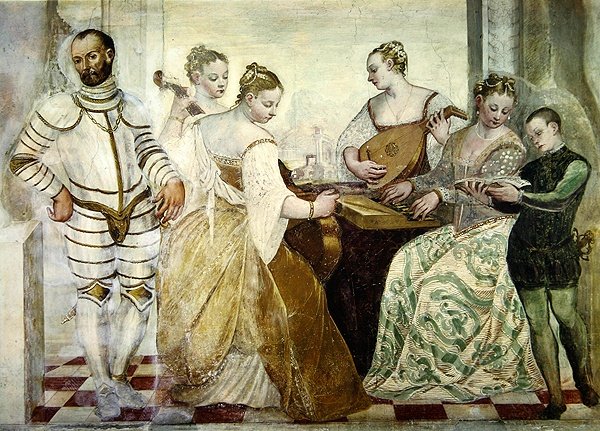 Konsertti, 1570 (yksityiskohta) tekijältä Italian School