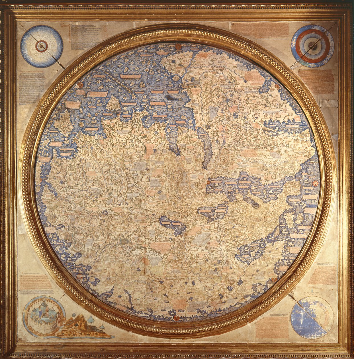 Fra Mauron Mappa Mundi, kamaldulilainen munkki San Michelen luostarista Muranosta tekijältä Italian School