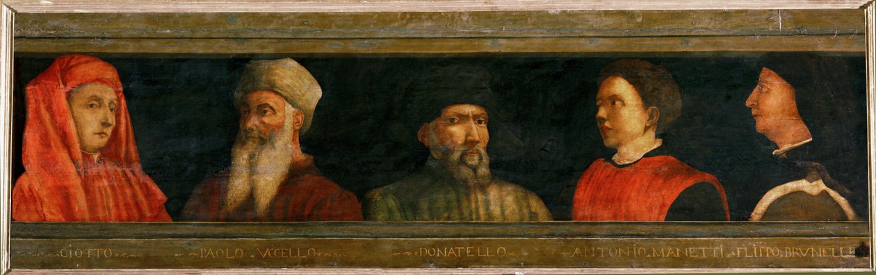 "Firenzen taiteen mestarit": Giotto, Uccello, Donatello, Manetti, Brunelleschi ... tekijältä Italian School