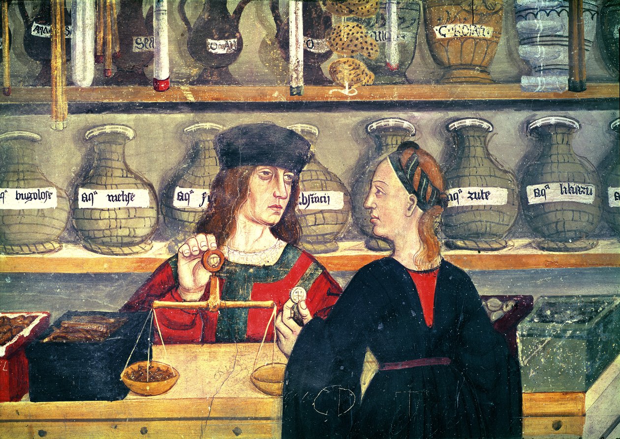 Apteekki, yksityiskohta, Anonyymi maalaus, Val d