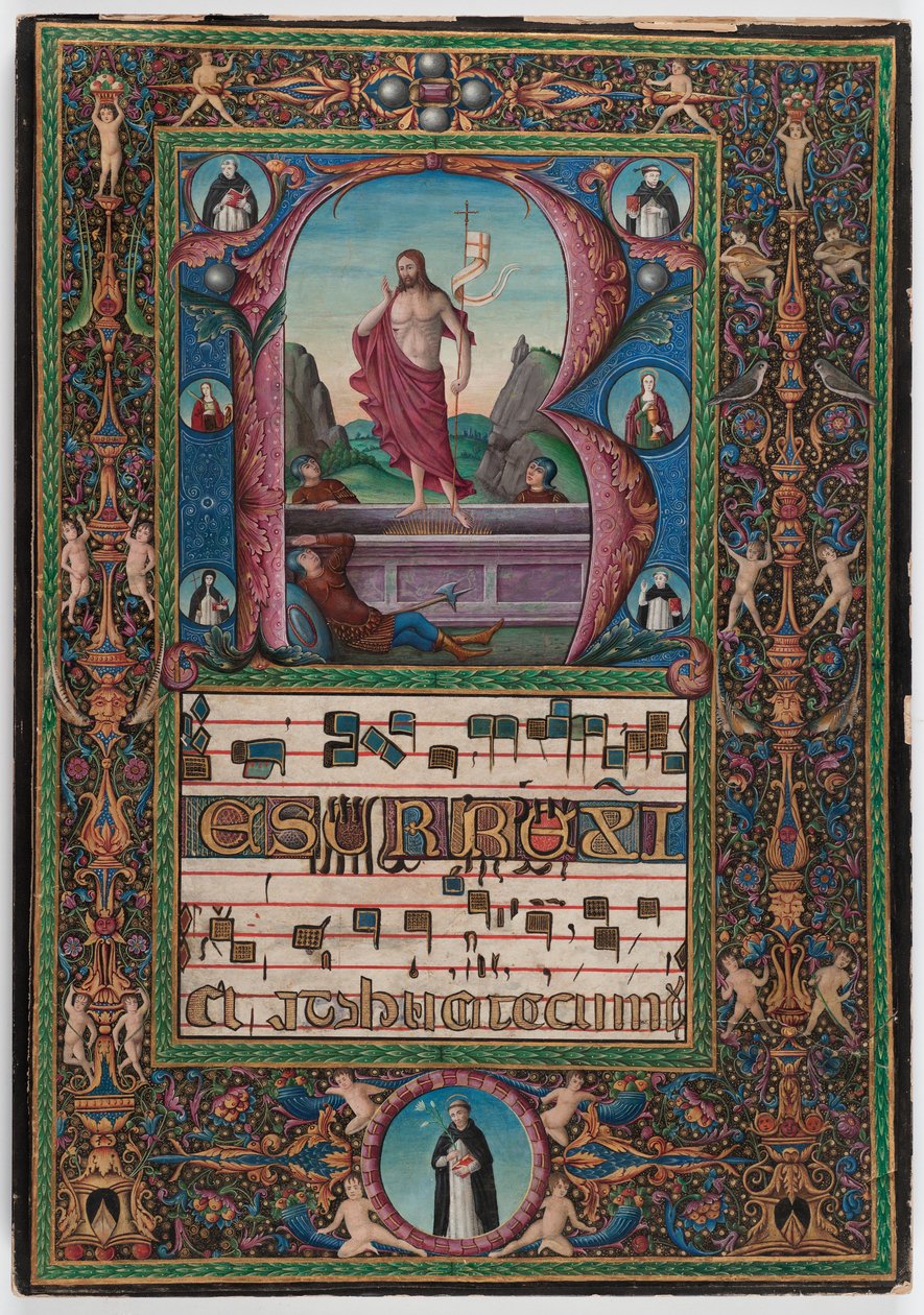 The Resurrection, Pohjois-Italia, n. 1500 (tempera vellum) tekijältä Italian School
