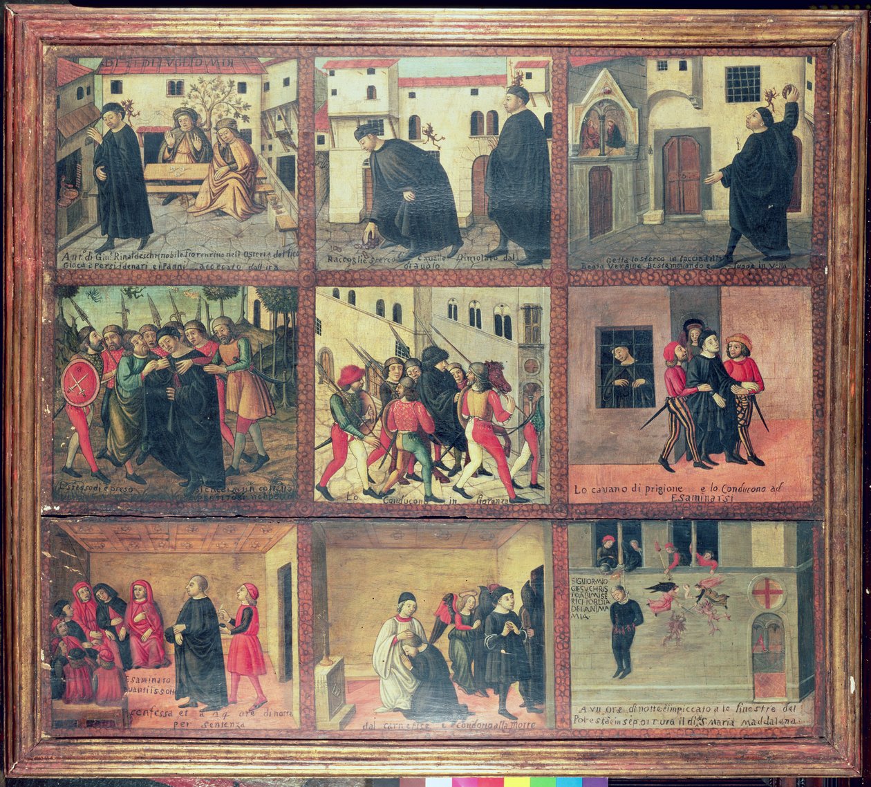 Firenzen koulun firenzeläisen aatelisen Antonio di Giuseppe Rinaldeschin tarina (katso yksityiskohta 52655) tekijältä Italian School