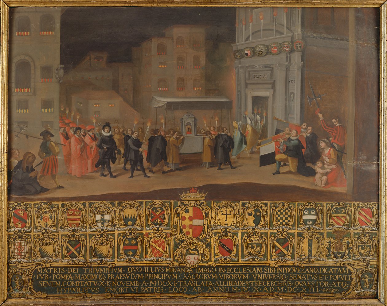 Provenzanon Madonnan jäänteiden käännös, 1610 tekijältä Italian School