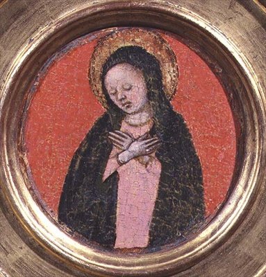 Neitsyt Maria, triptyykin oikea puoli (katso myös 74615 ja 74616) tekijältä Italian School