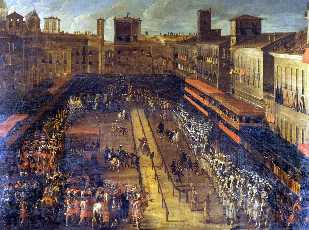Tattarijoute Piazza Navonalla (Rooma) 25.2.1634. tekijältä Italian School