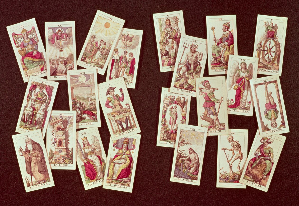 Major Arcanan tarot-kortit tekijältä Italian School