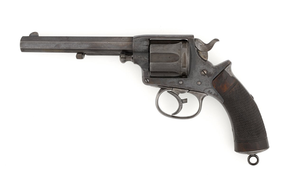 Tranter .450 tuuman kaksitoiminen keskitulinen revolveri, n. 1878 (revolveri, keskitulinen, Tranter MK I, 0,450 armeijan kaksitoiminen) tekijältä Italian School