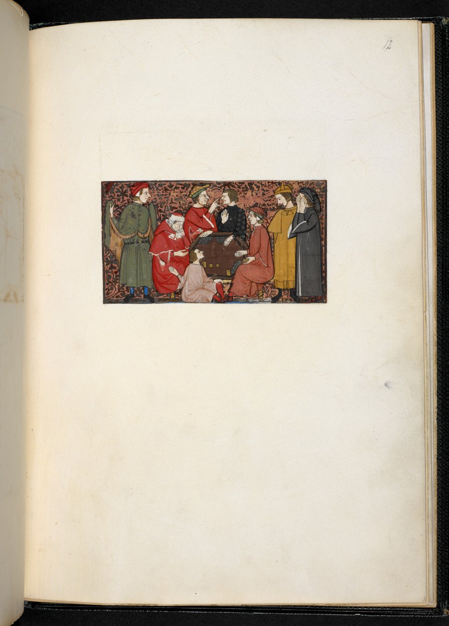Treatise on the Vices and Virtues Add MS 27695 f.12r, noin 1330-40 (pergamentti). tekijältä Italian School