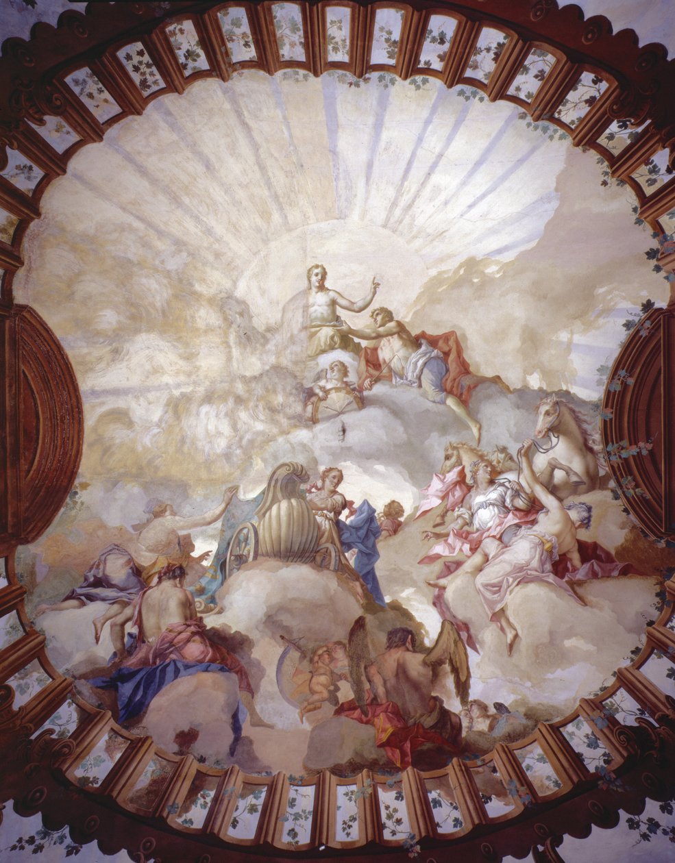 Itävallan keisarinna Maria Teresan voitto (1717-80) (kattomaalaus) tekijältä Italian School
