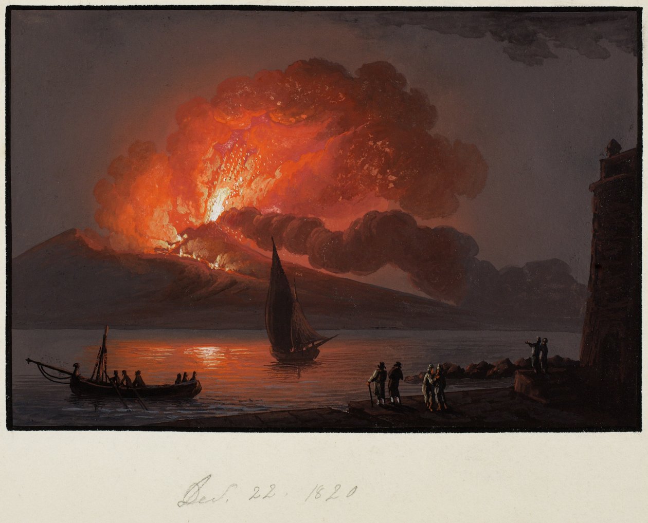Vesuvius, 22. joulukuuta 1820 tekijältä Italian School