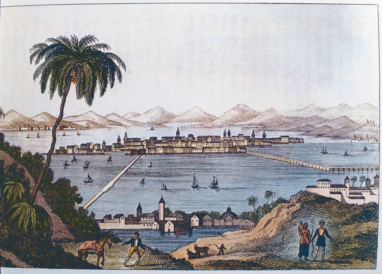 Näkymä Mexico Cityyn, 1714 tekijältä Italian School