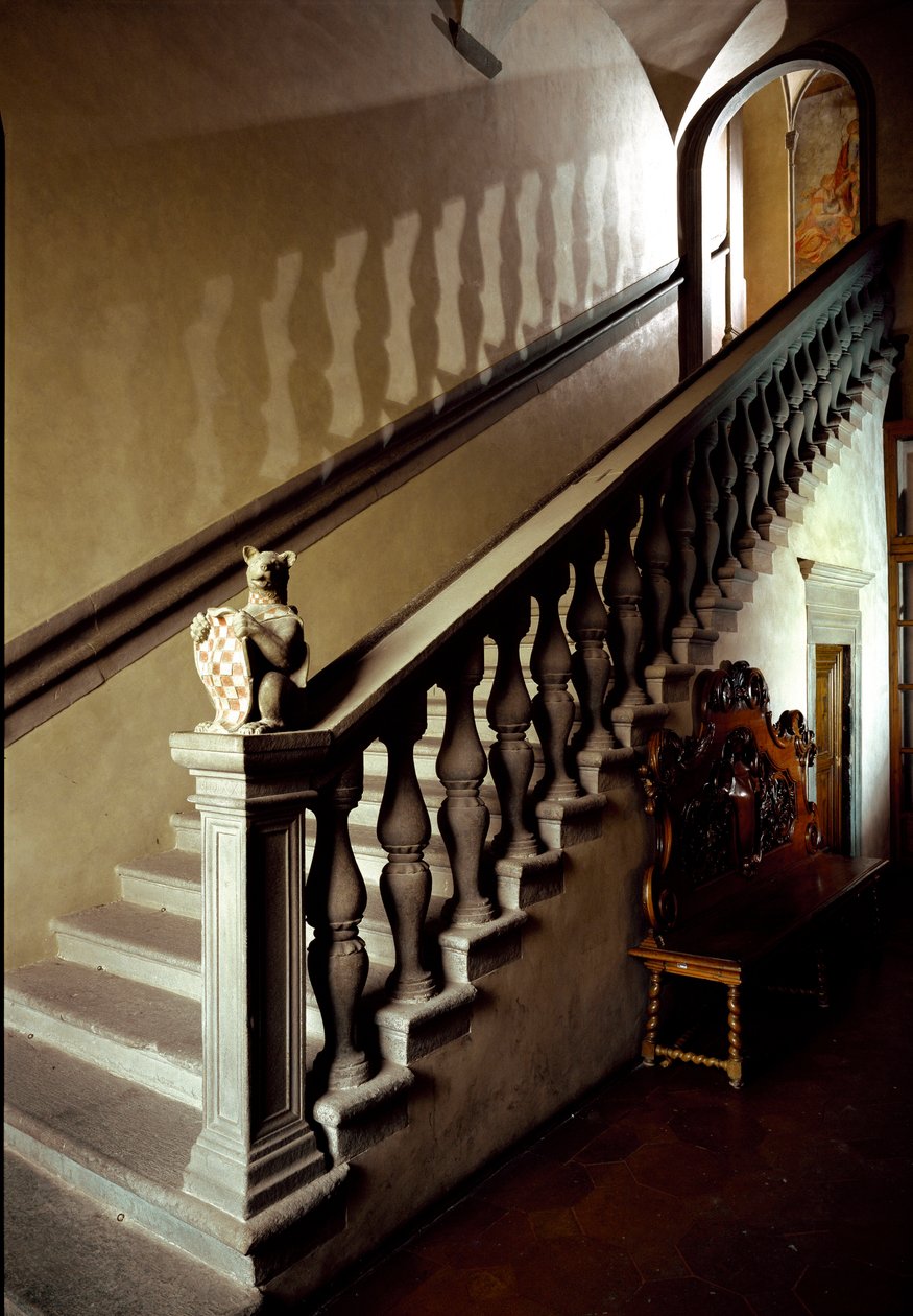 Näkymä kaupungintalon (Palazzo degli Anziani) portaille tekijältä Italian School