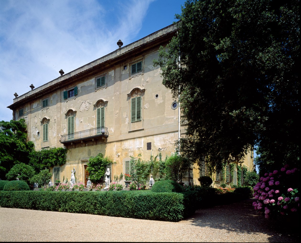Näkymä Villa La Pietran länsijulkisivulle tekijältä Italian School