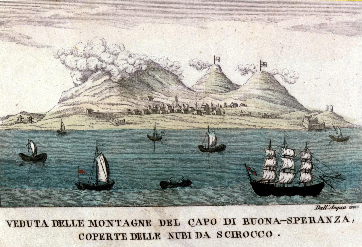 Näkymät Cape of Good Esperancen vuorille tekijältä Italian School