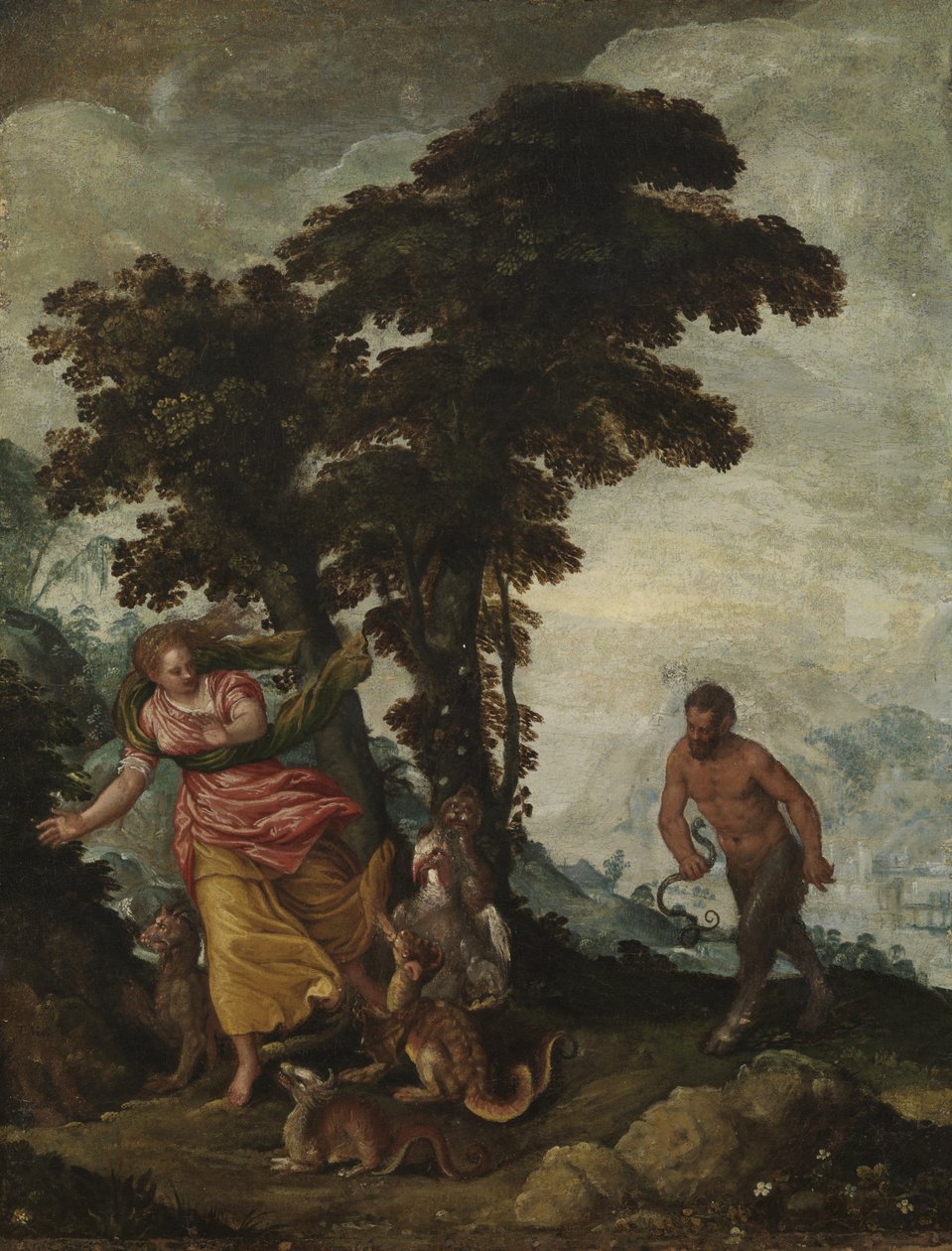 Vicen tavoittelema hyve, n. 1570-1600 (öljy kankaalle) tekijältä Italian School