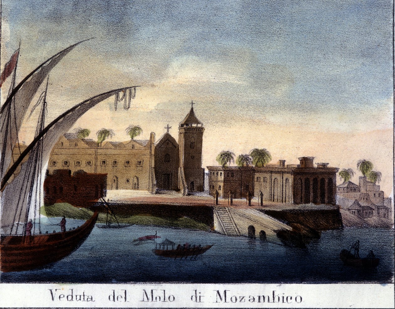 Laituri Mosambikissa, entisessä Portugalin maakunnassa. tekijältä Italian School