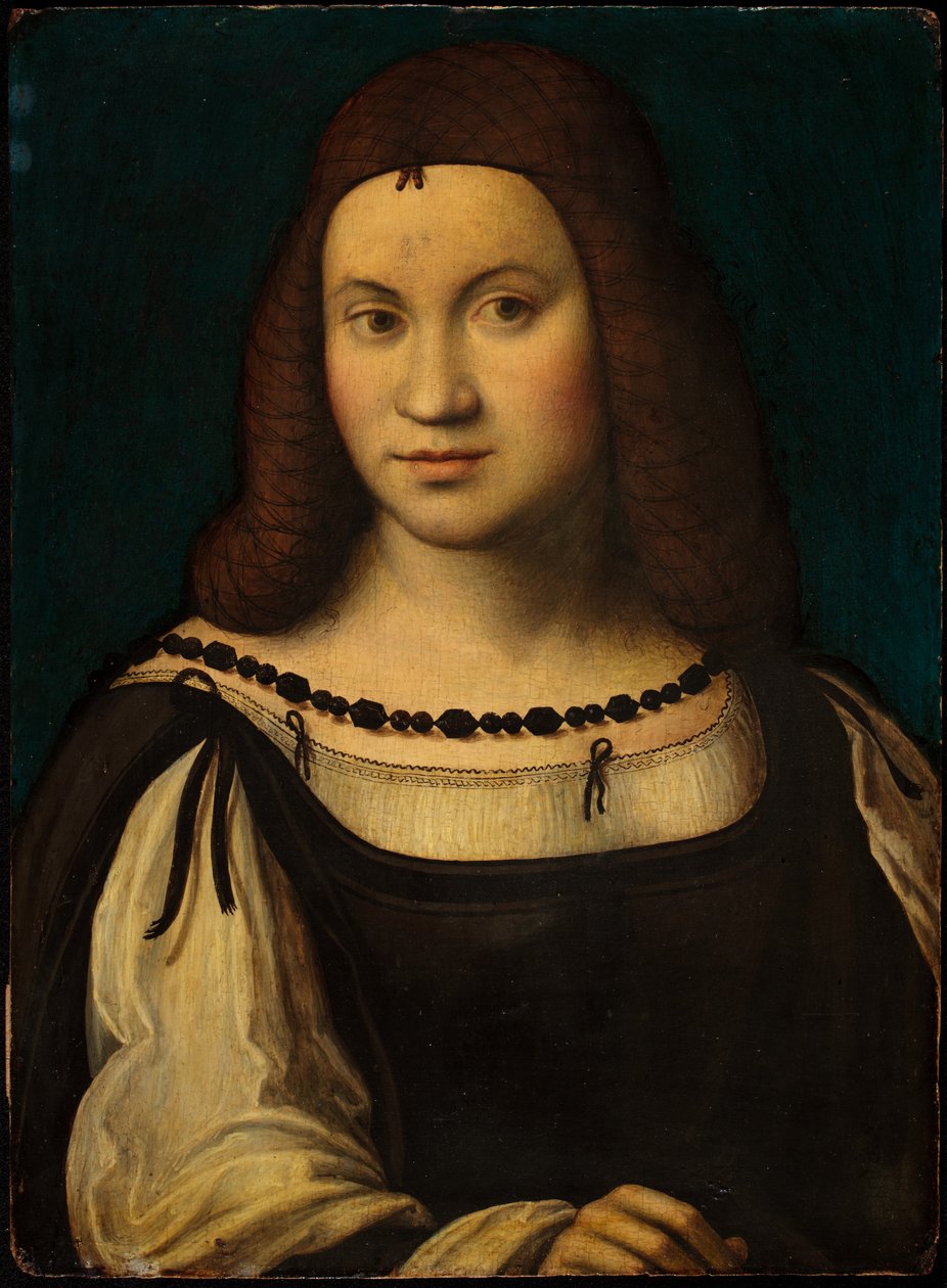 Naisen muotokuva (tempera paneelissa) tekijältä Italian School Italian School