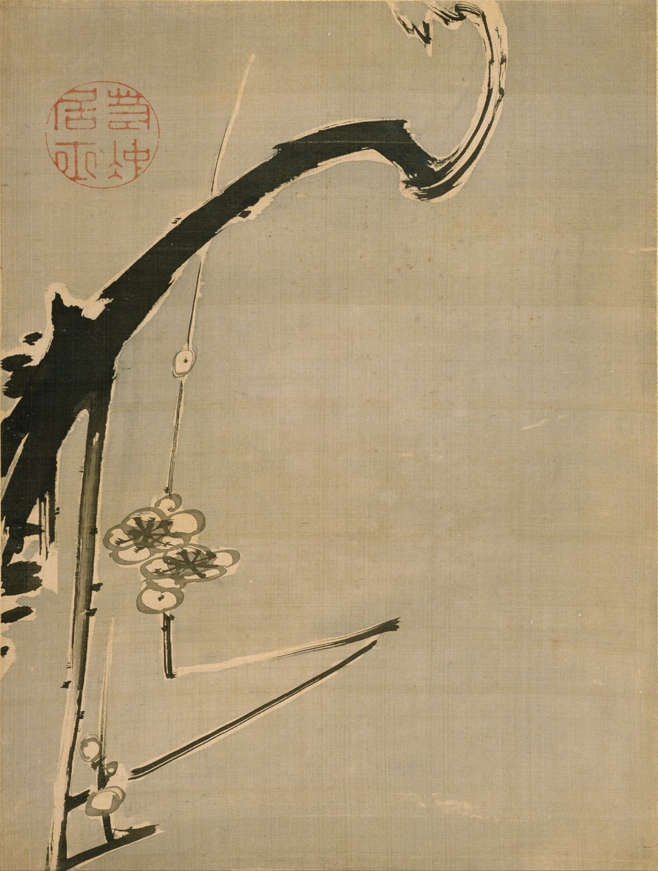 Luumunkukat - Jakuchu, Ito (1716-1800) - 1700-luku - Akvarelli ja muste paperille - 34,8x26,2 - Suntory Museum of Art tekijältä Ito Jakuchu