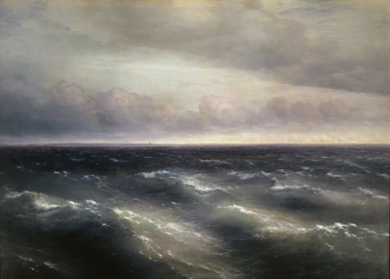 Черное море (на Черном море начинает разыгрываться буря) tekijältä Ivan Konstantinovich Aivazovsky