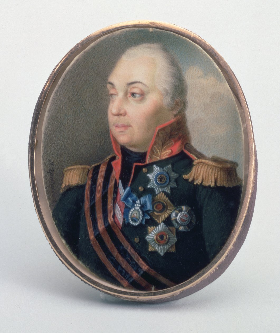 Mihail Illarionovits Kutuzov, Smolenskin ruhtinas, vuoden 1813 jälkeen (wc ja guassi). tekijältä Ivan Grigorievich Grigoriev