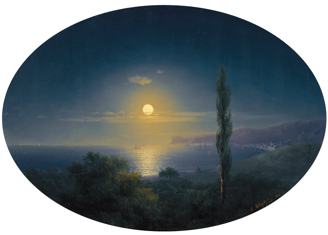 Krimin rannikko kuunvalossa tekijältä Ivan Konstantinovich Aivazovsky