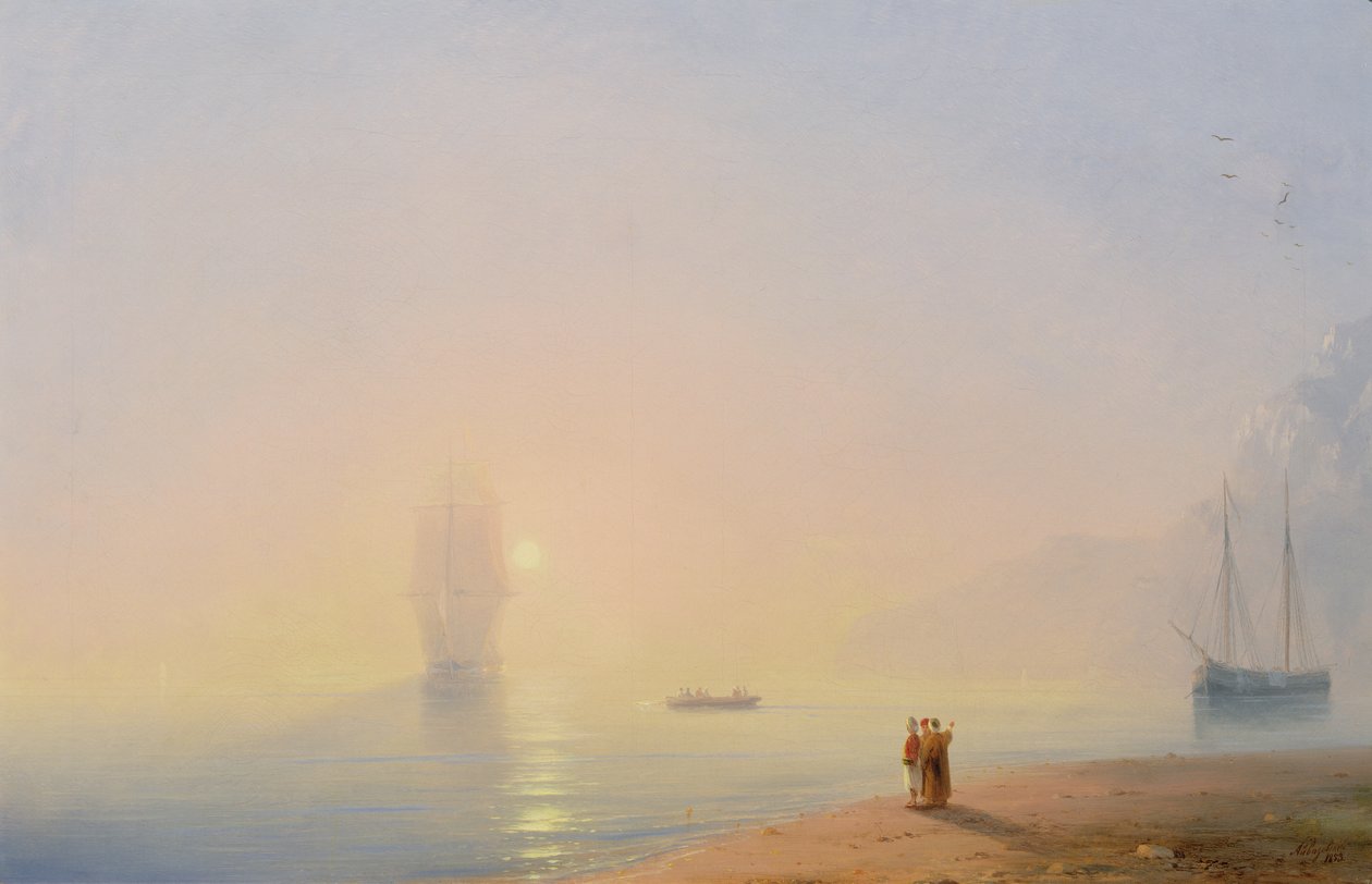 Mustallemerelle katsottuna tekijältä Ivan Konstantinovich Aivazovsky