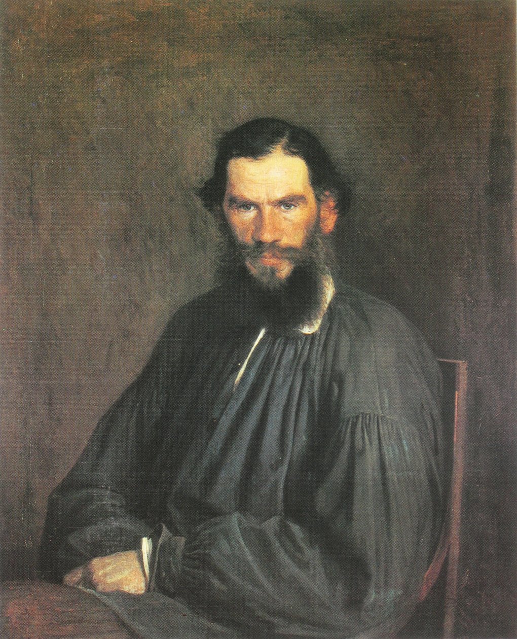 Portret van Leo Tolstoi tekijältä Ivan Nikolaevich Kramskoy
