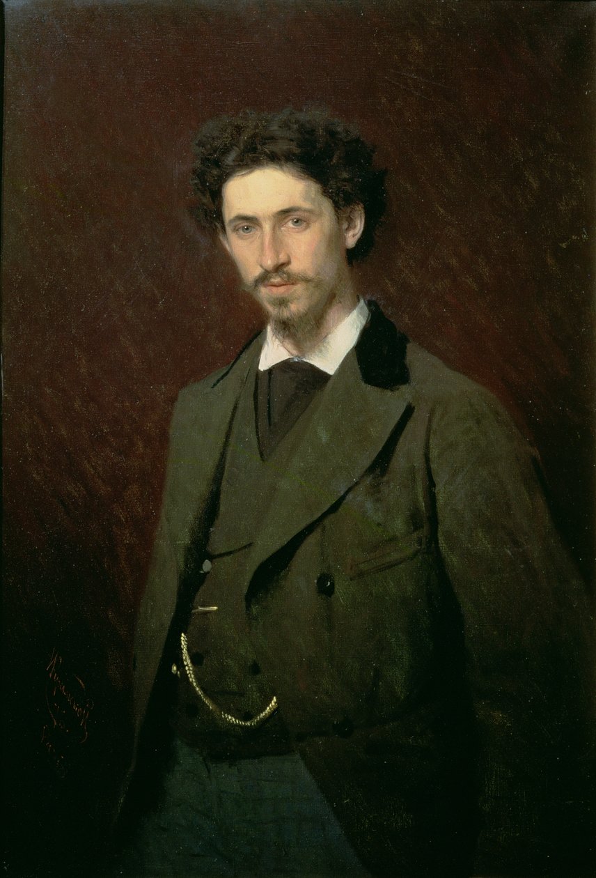 Ilja Efimovitš Repinin muotokuva, 1876 tekijältä Ivan Nikolaevich Kramskoy