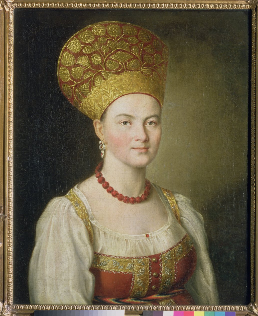 Talonpojan nainen venäläisasussa, 1784 tekijältä Ivan Petrovich Argunov