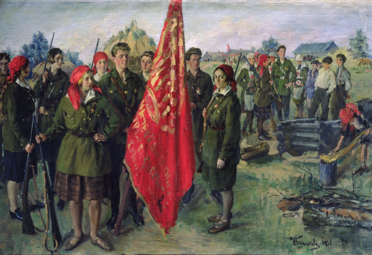 Militarisoitu komsomoli, 1930 tekijältä Ivan Semyonovich Kulikov