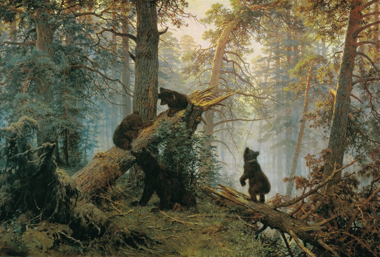 Aamu mäntymetsässä tekijältä Ivan Ivanovich Shishkin