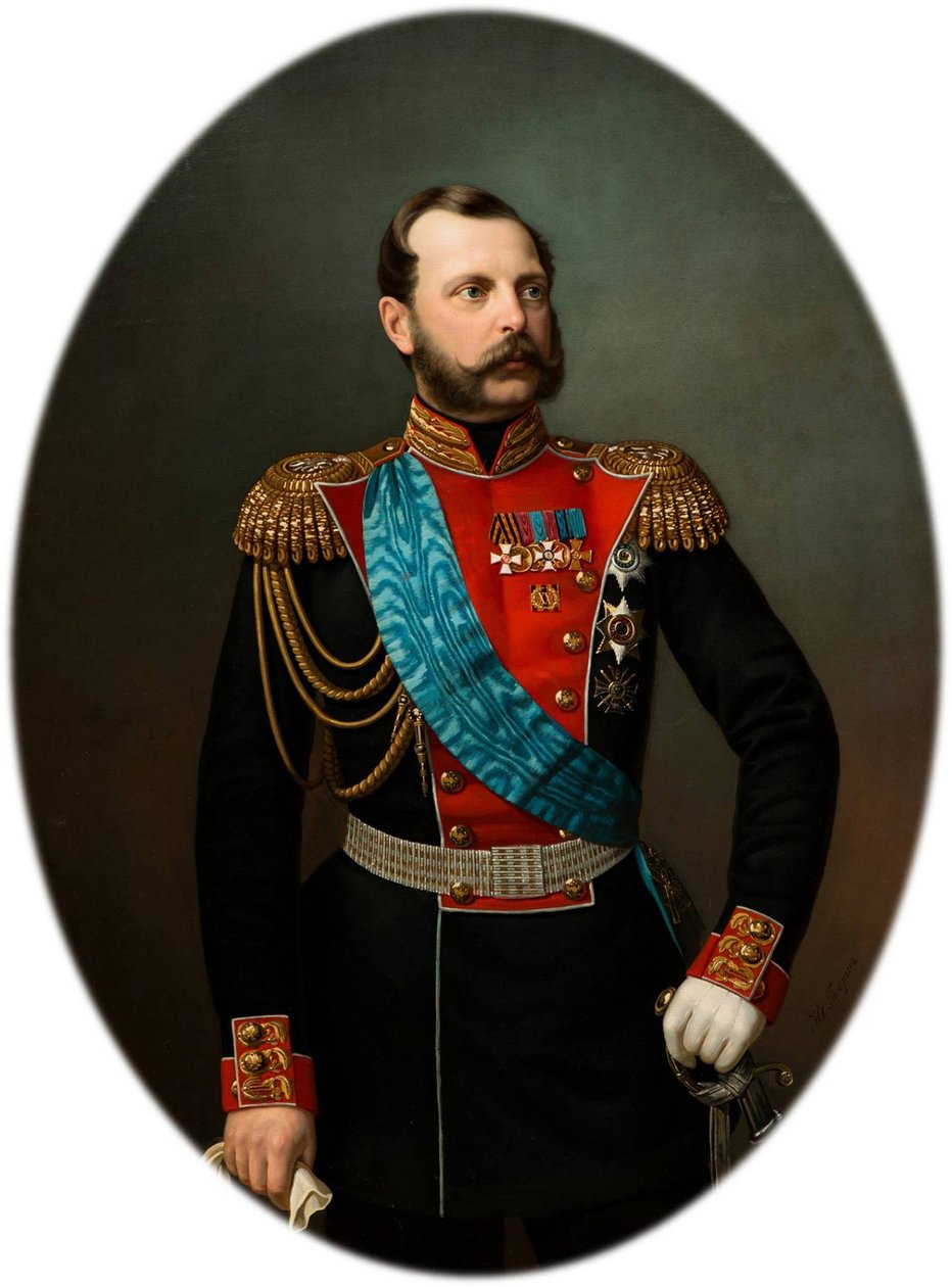 Keisari Aleksanteri II:n muotokuva 1818-1881, 1860-luku tekijältä Ivan Alexeevich Tyurin