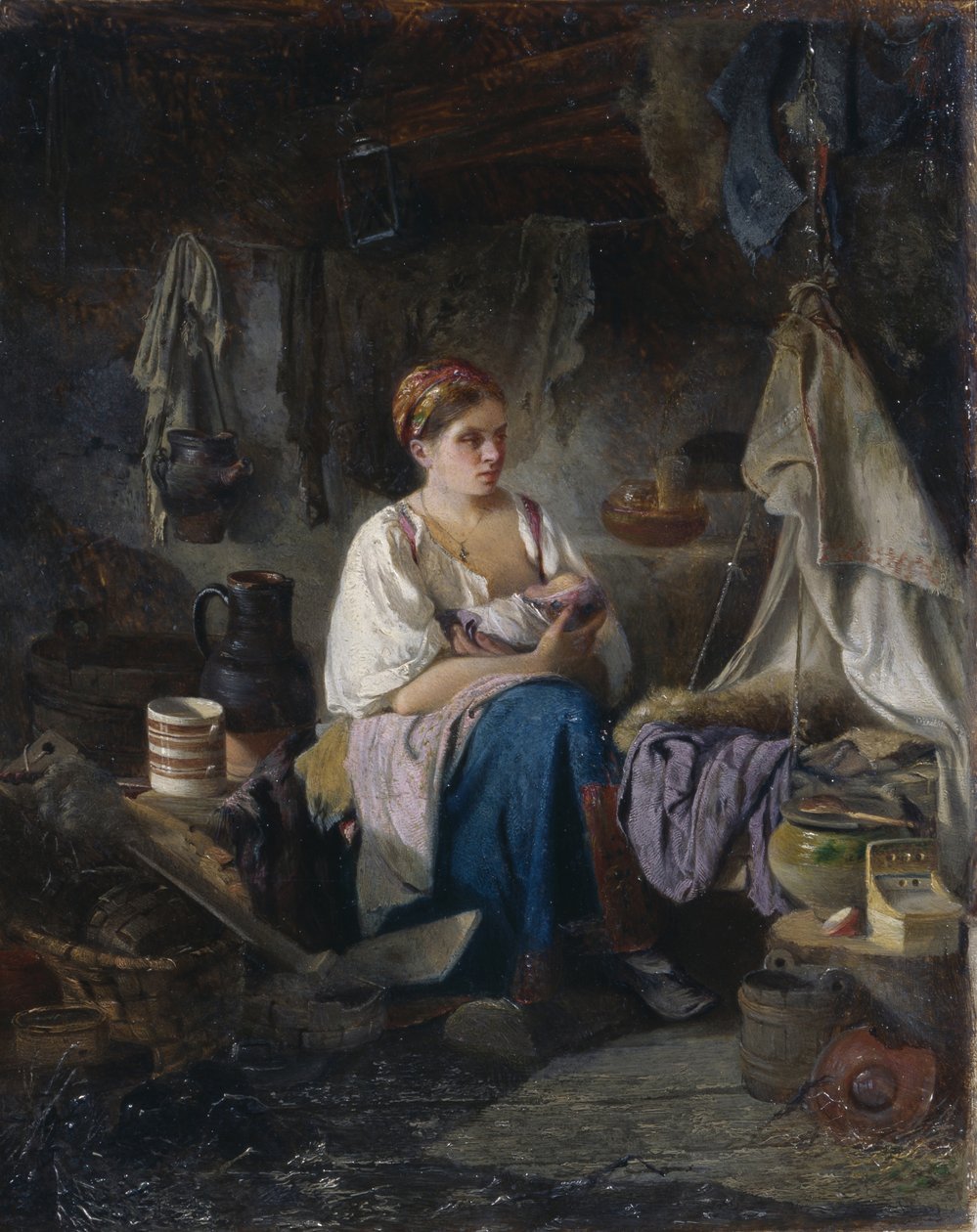 Nuori äiti, 1868 tekijältä Ivan Andreyevich Pelevin