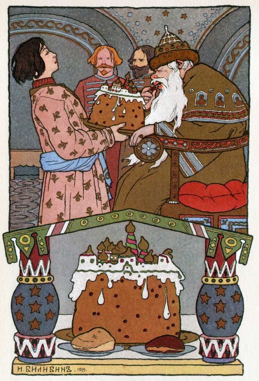 Prinsessa ja sammakko, noin 1899 (litografia). tekijältä Ivan Yakovlevich Bilibin